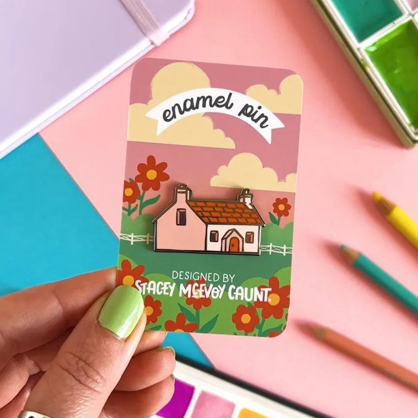 Cottage Enamel Pin