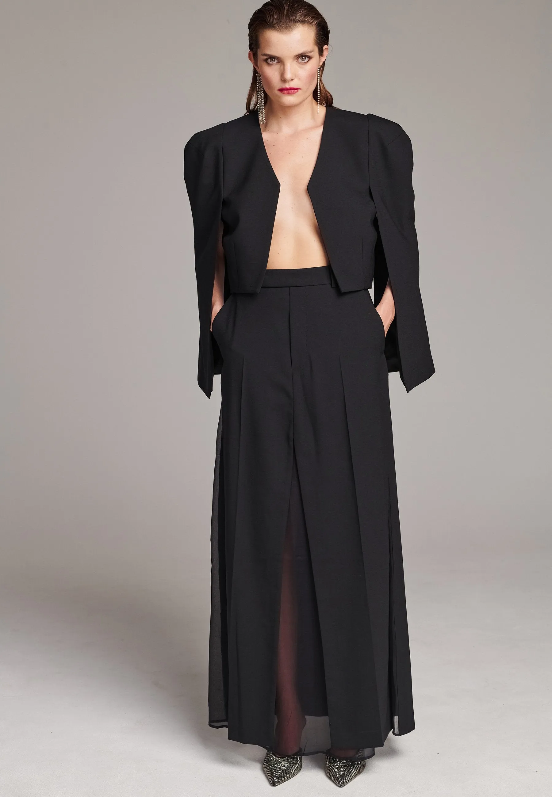 Follow Chino Maxi Skirt Black