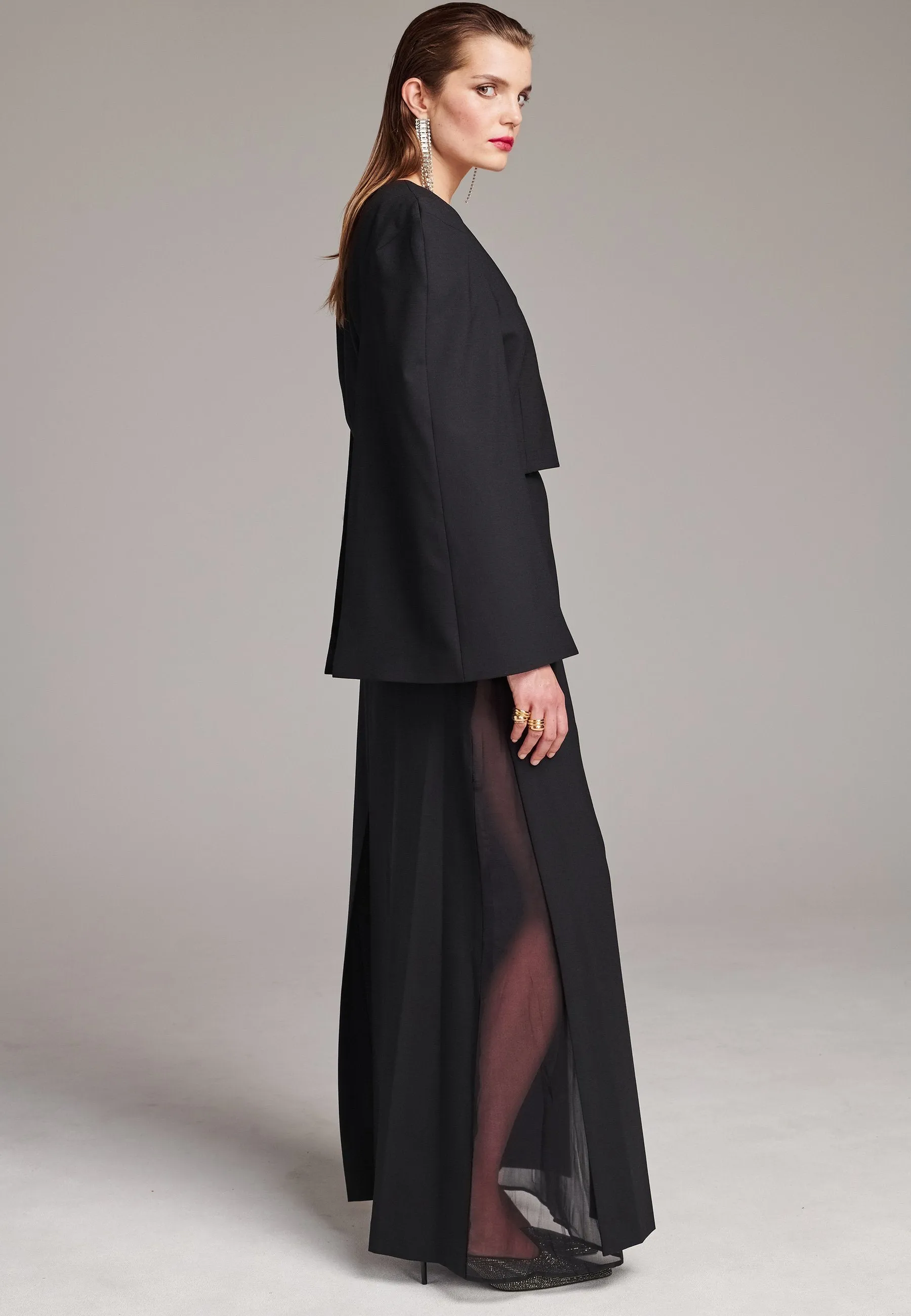 Follow Chino Maxi Skirt Black