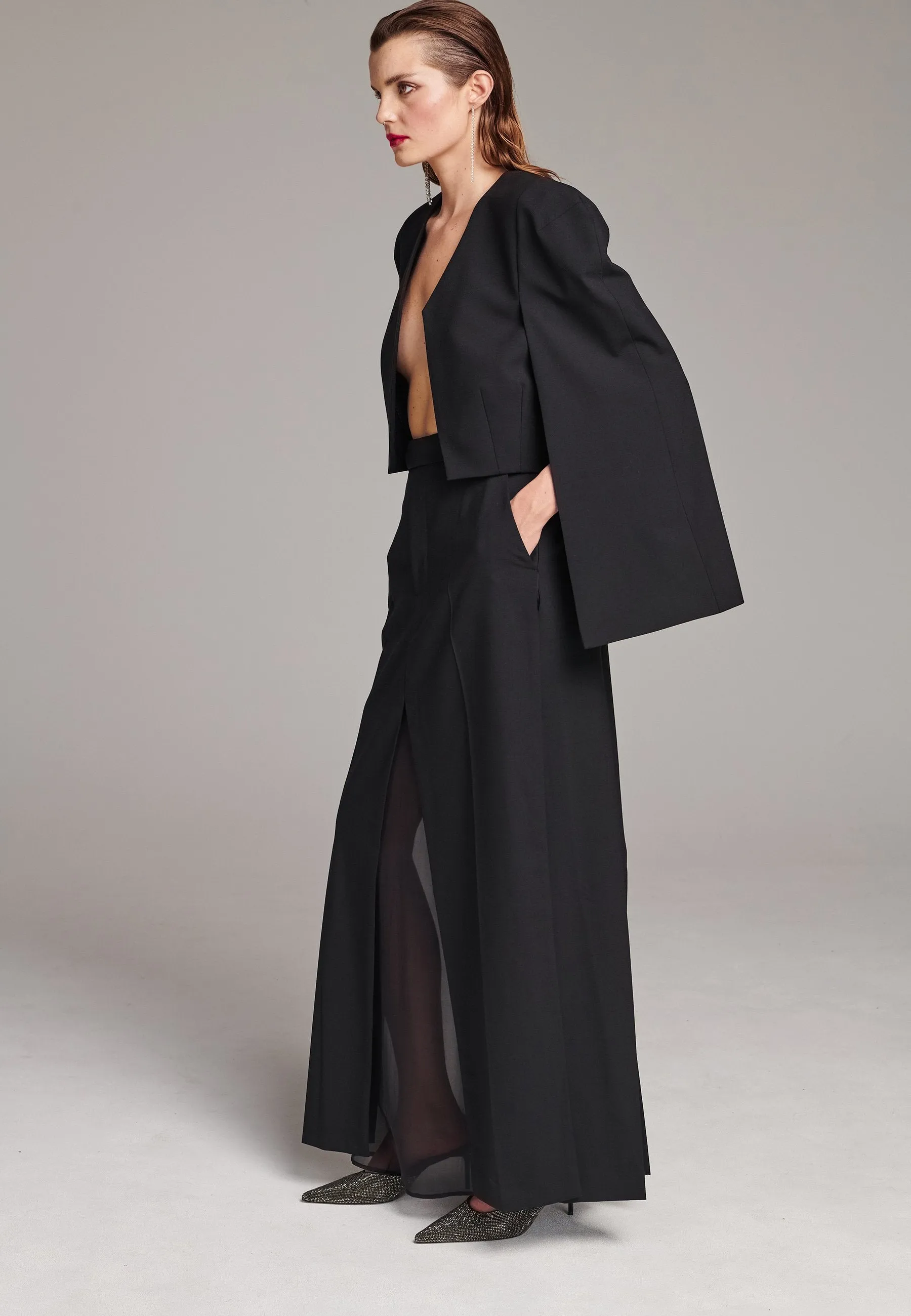 Follow Chino Maxi Skirt Black