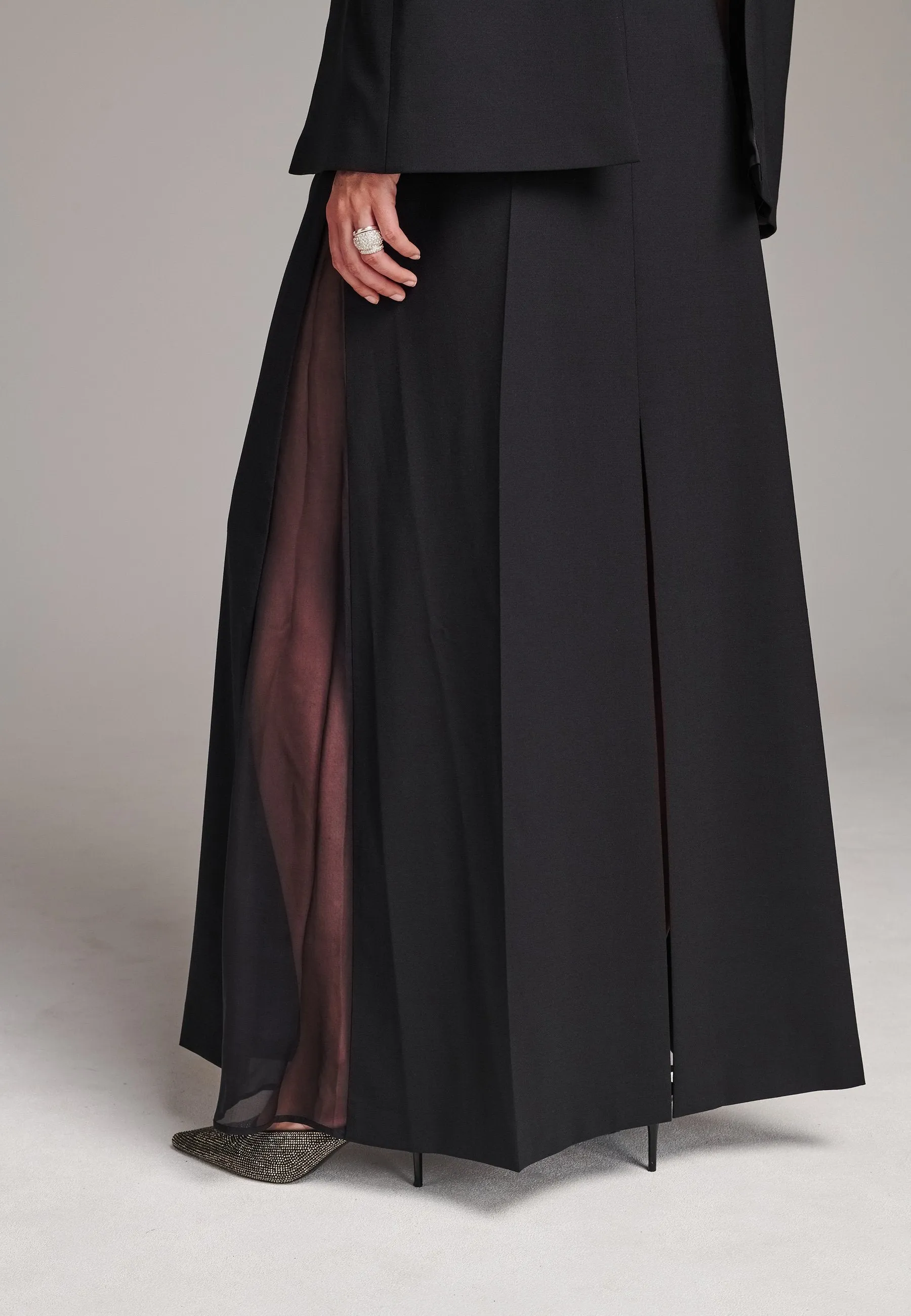 Follow Chino Maxi Skirt Black