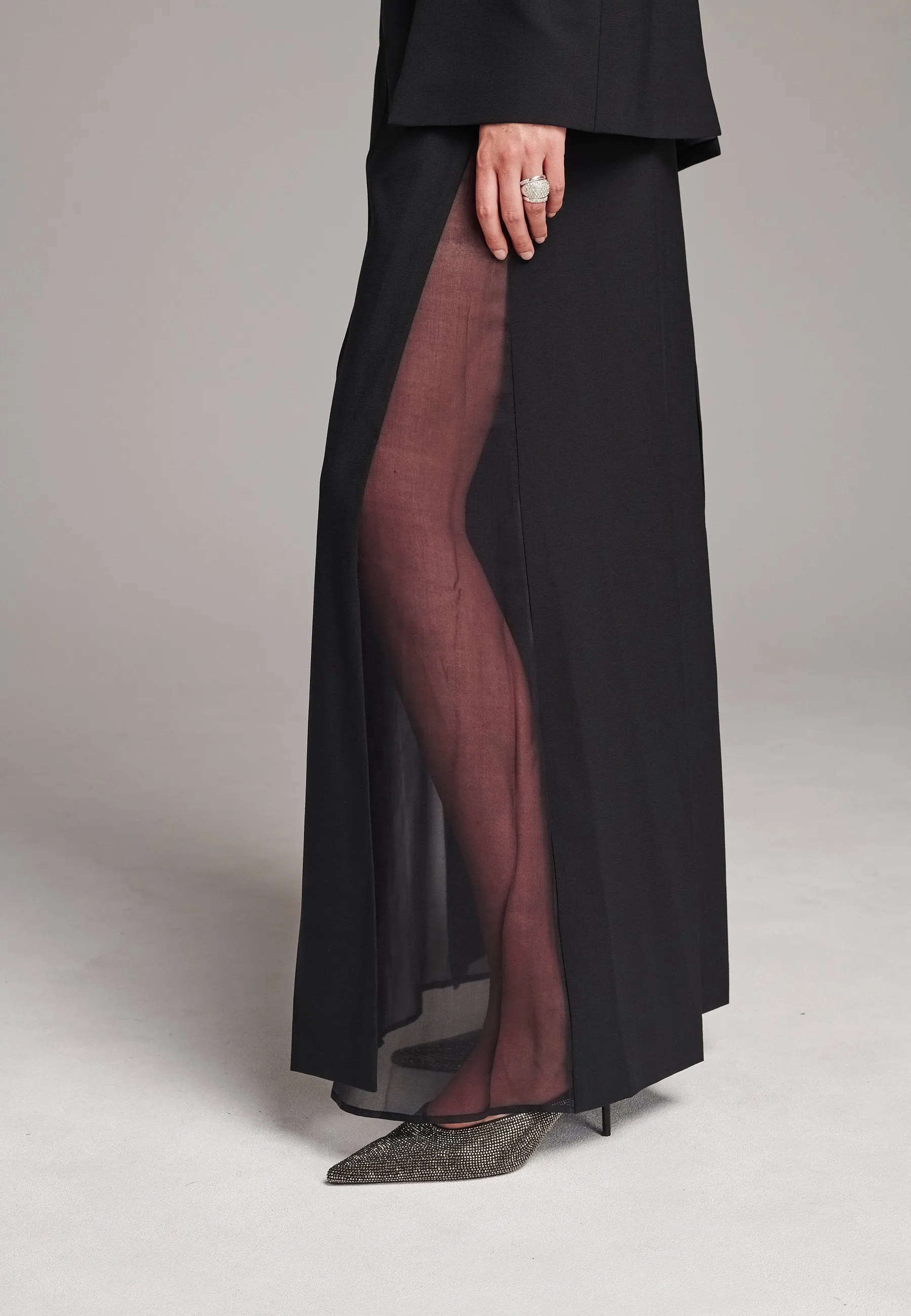 Follow Chino Maxi Skirt Black