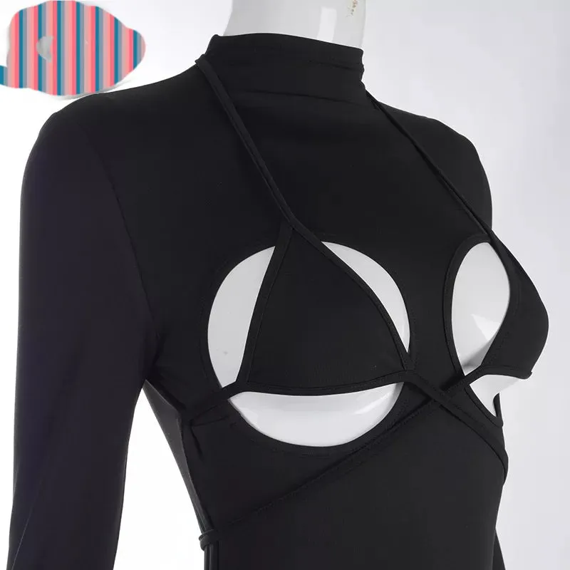 high cut long sleeve bodysuit