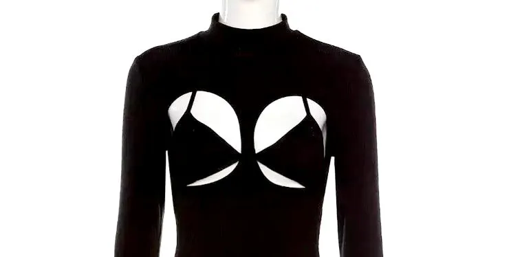 high cut long sleeve bodysuit