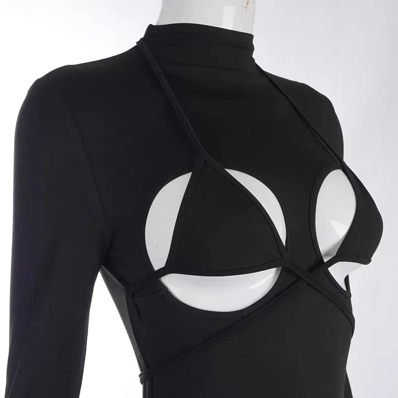 high cut long sleeve bodysuit