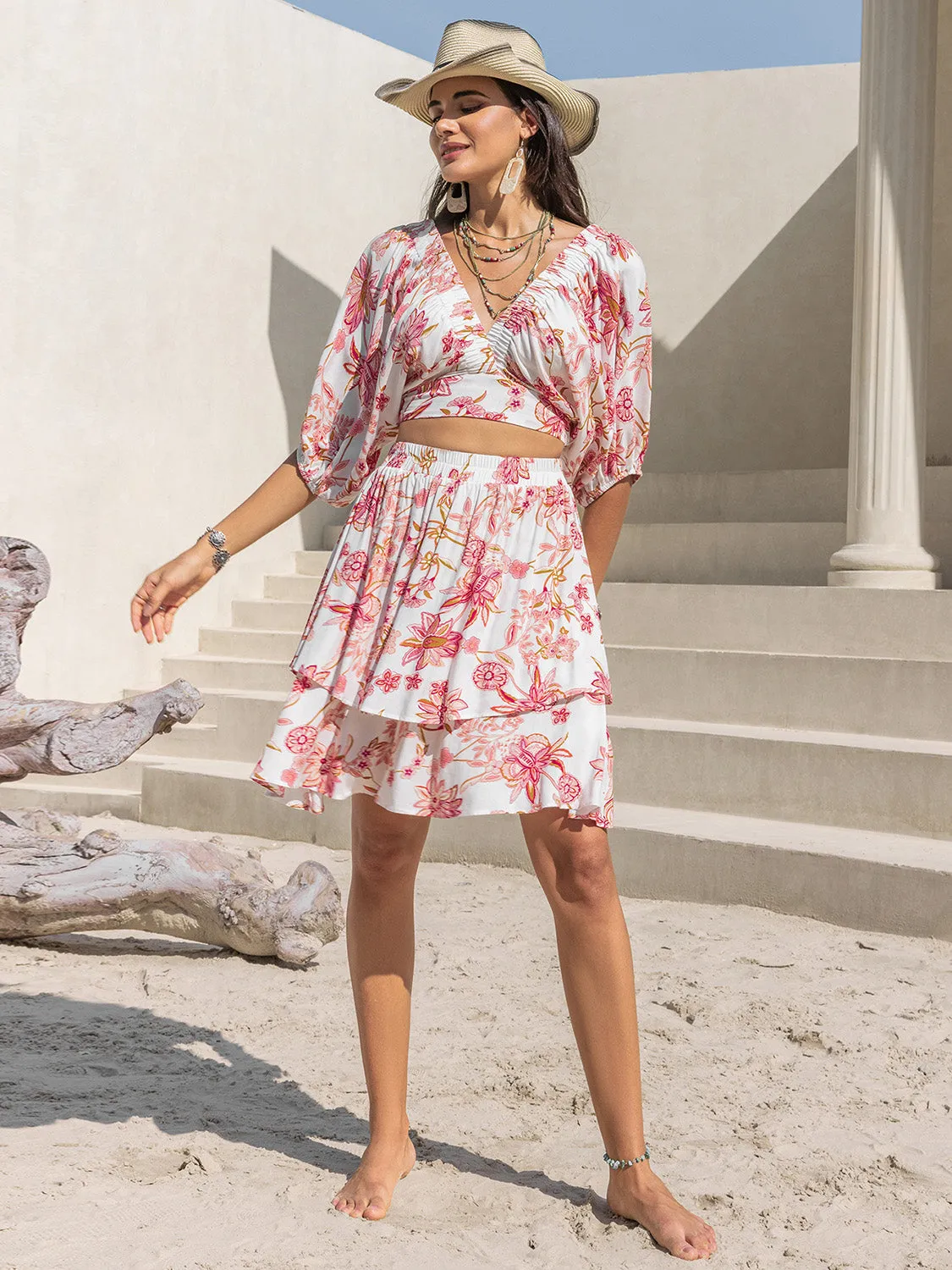 Maple Layered Skirt Set