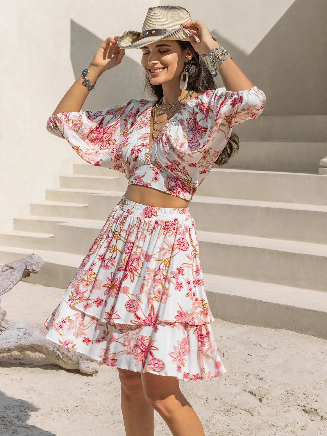 Maple Layered Skirt Set