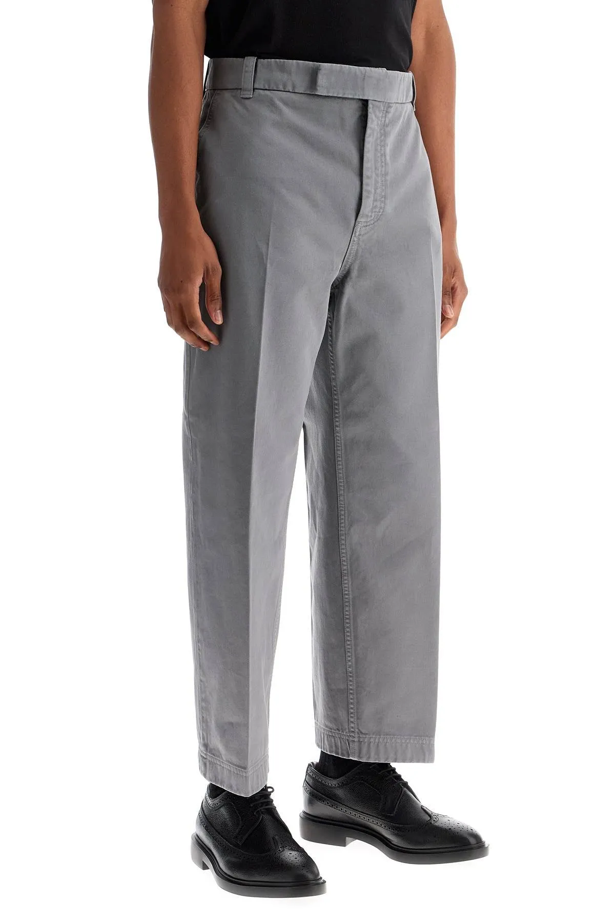 MEDIUM GREY COTTON CHINO UTILITY PANTS