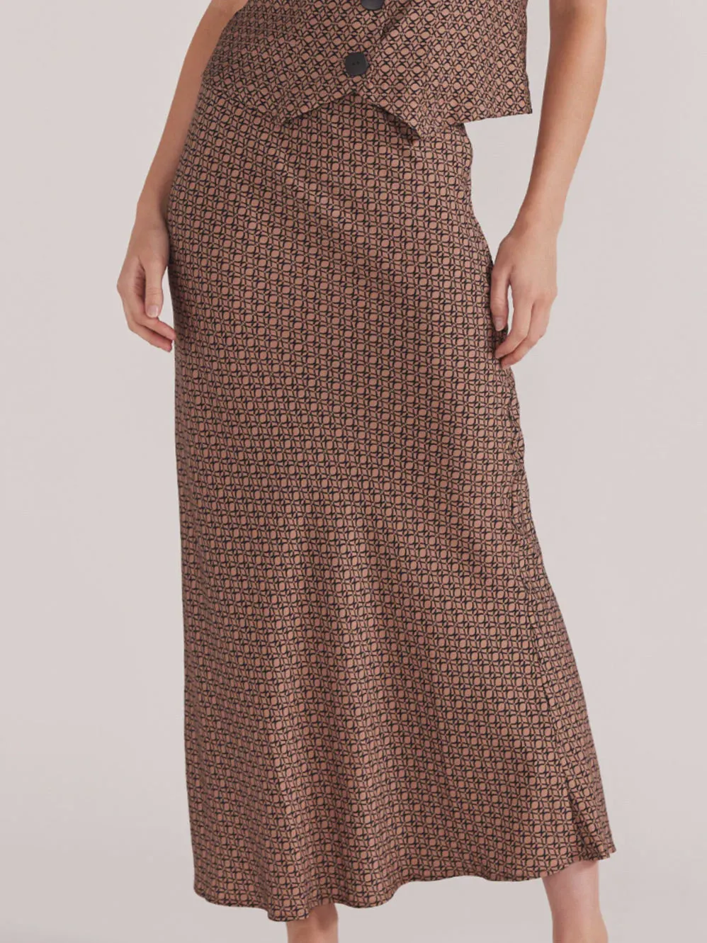 Memoir Bias Midi Skirt