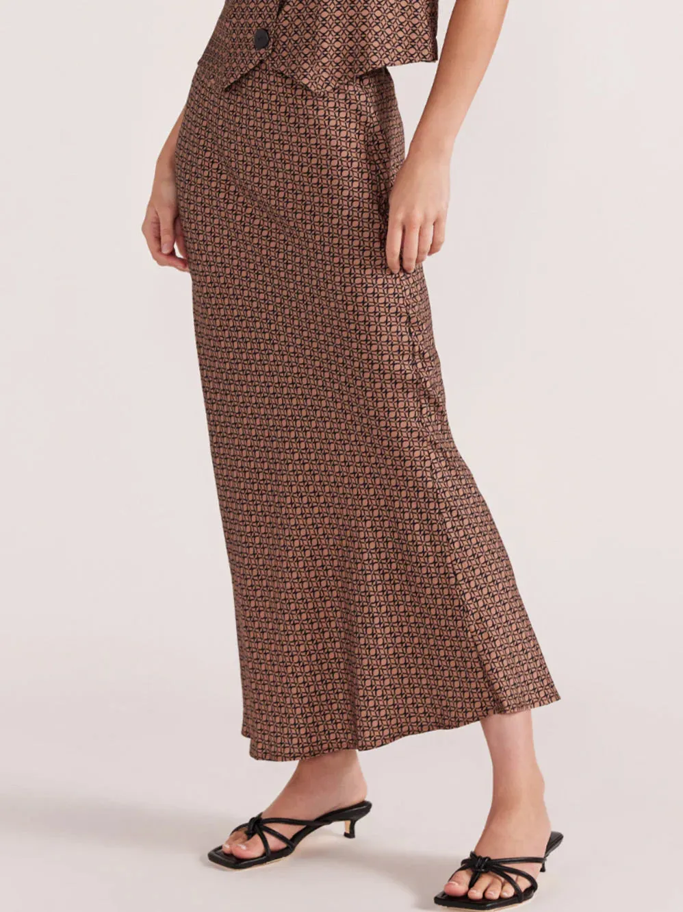Memoir Bias Midi Skirt