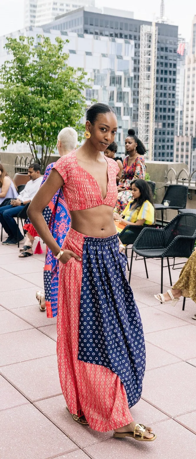 Silk Floral Printed Skirt