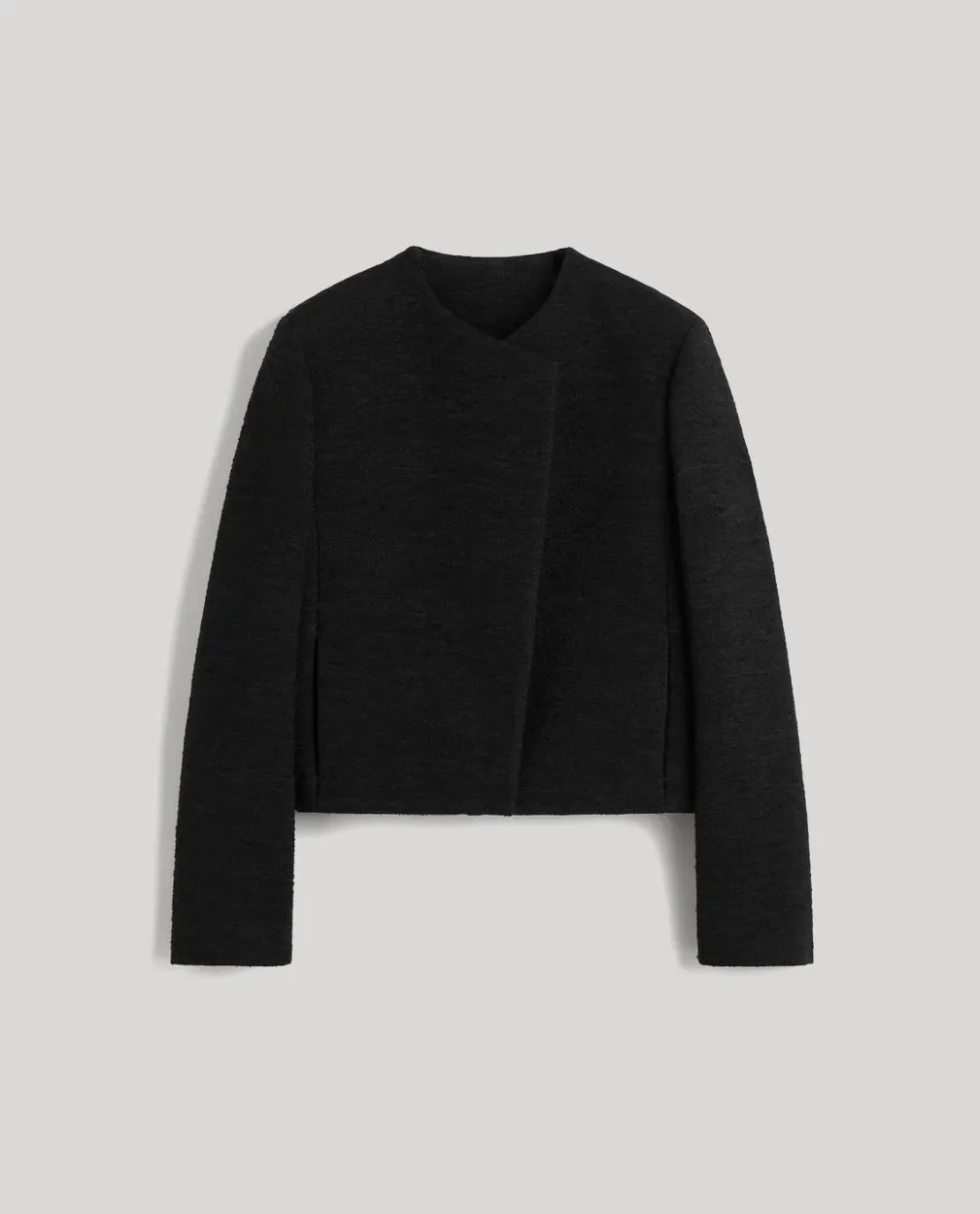 Toteme Black Cropped Bouclé Jacket
