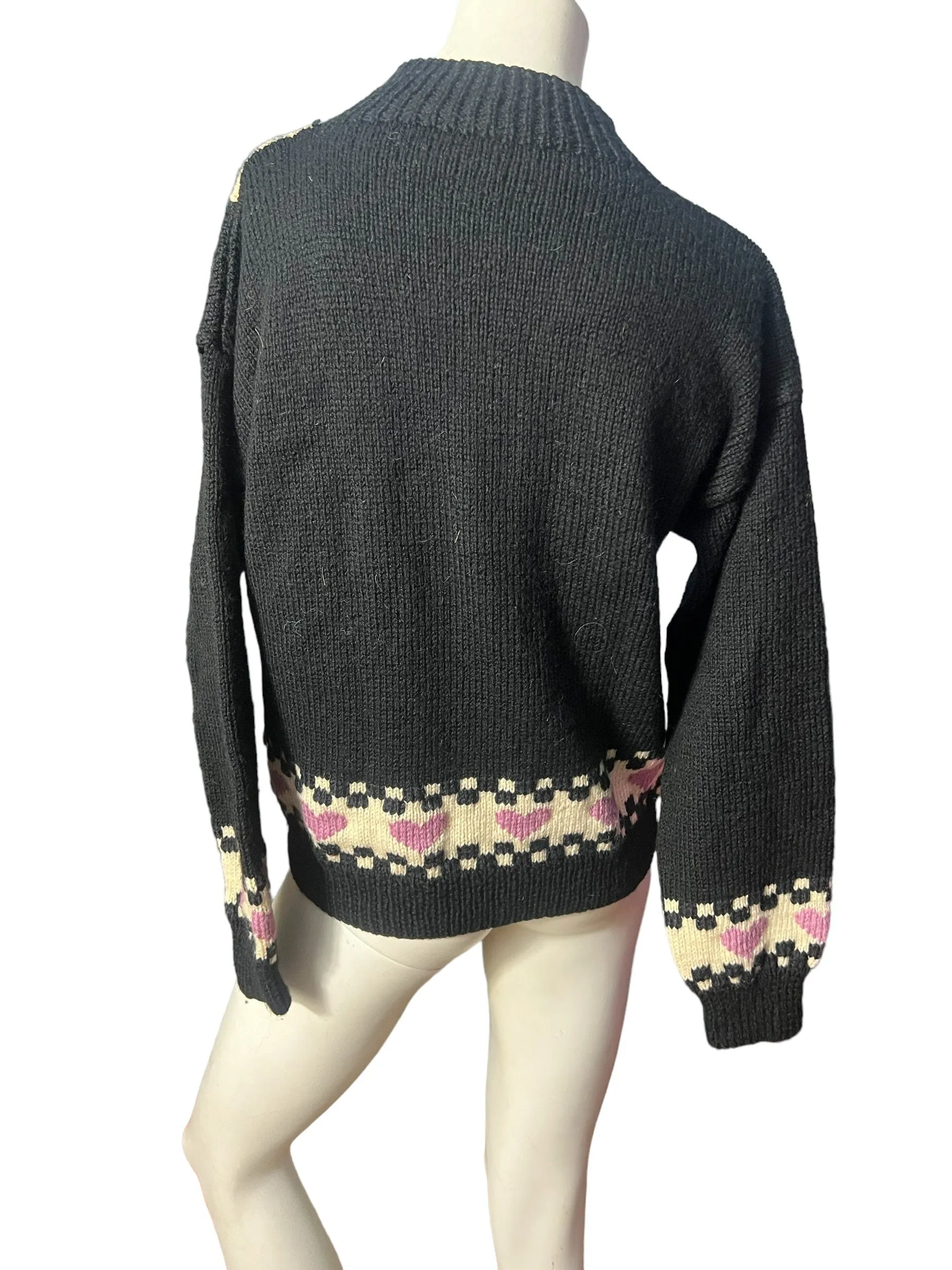 Vintage 80's goose & heart sweater M L