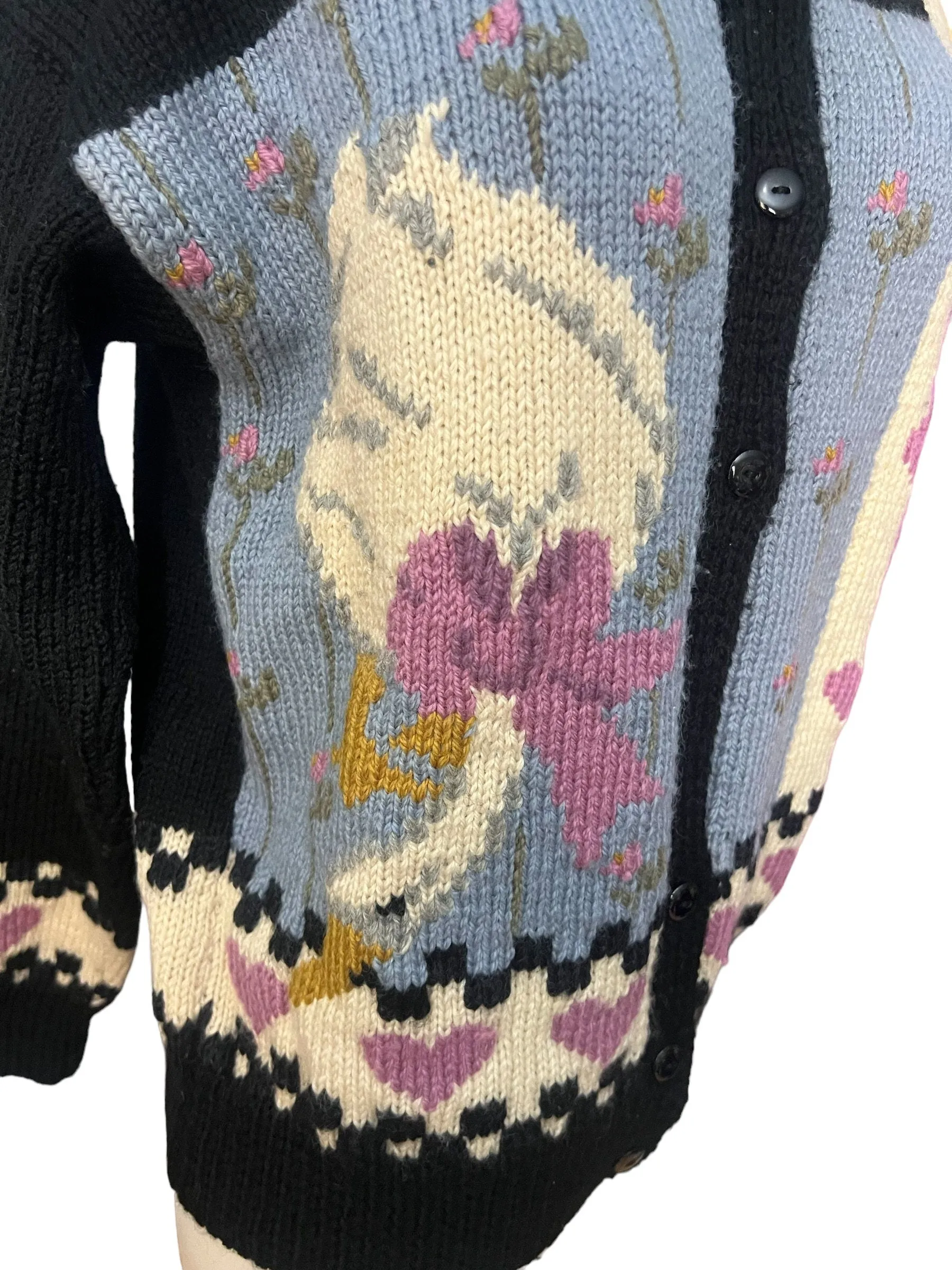 Vintage 80's goose & heart sweater M L