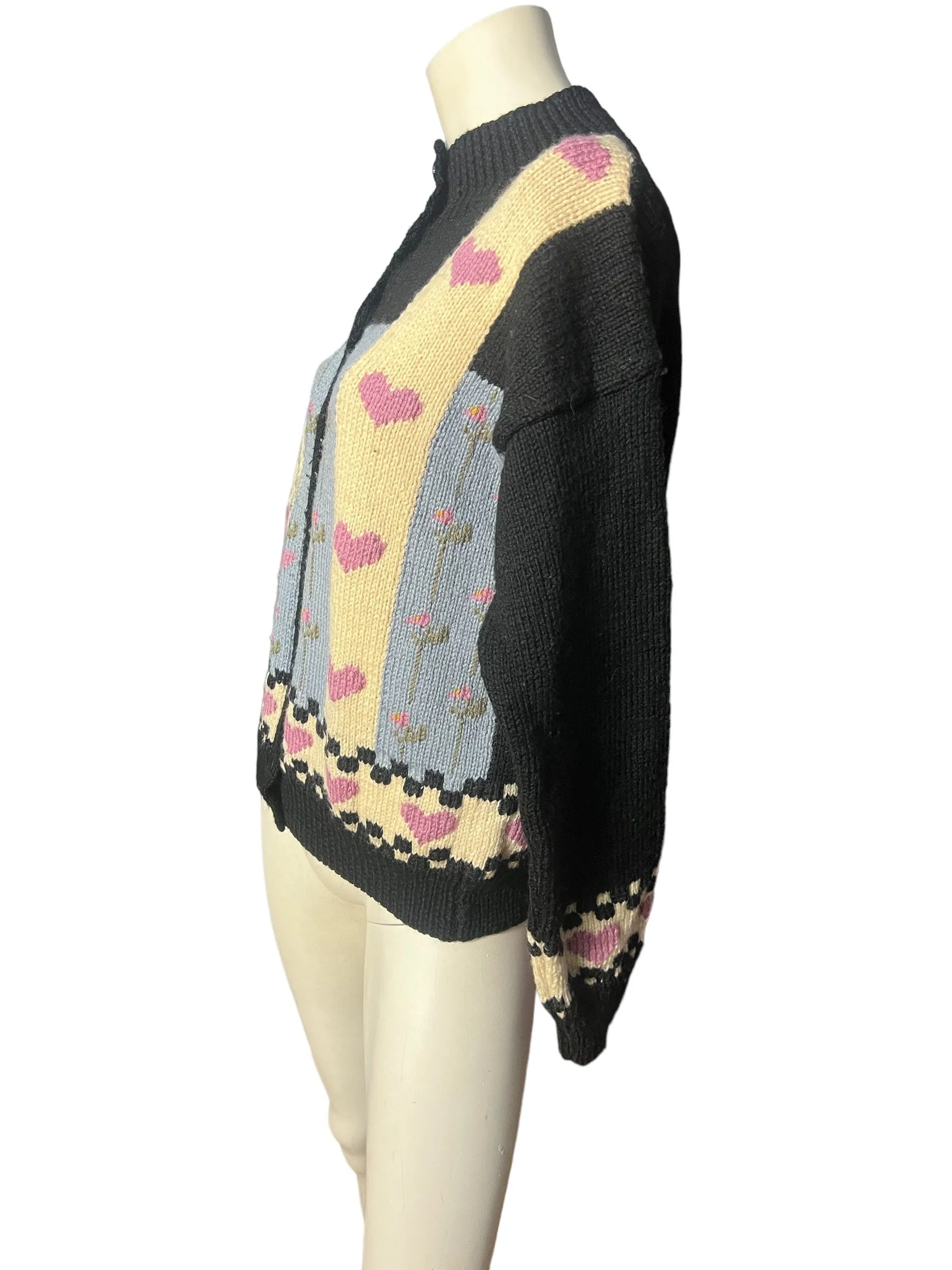 Vintage 80's goose & heart sweater M L
