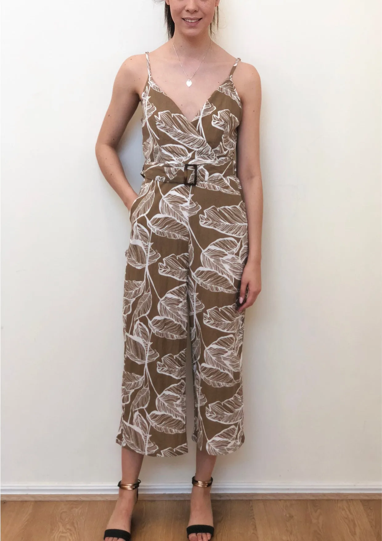 ZW16528SS Leaf Print Jumpsuit (Pack)